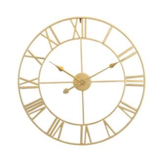 Large Modern Metal Wall Clocks Rustic Round Nearly Silent Little Ticking Battery...