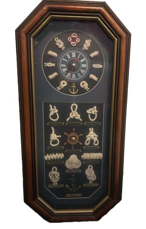 Large Nautical Knot Board Wall Clock. 20”