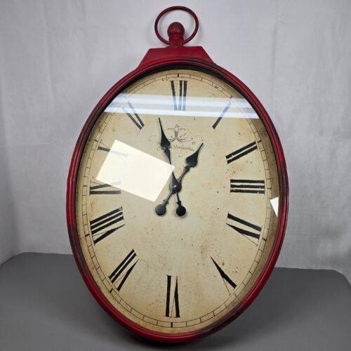 Large Pier 1 Cafe des Marguerites French Bistro Pocket Watch Wall Clock 38"