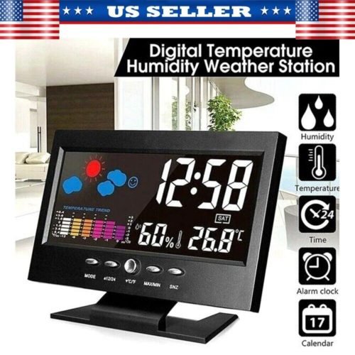 Large Screen Digital Big Jumbo LED Desk Clock Display With Calendar Temperature