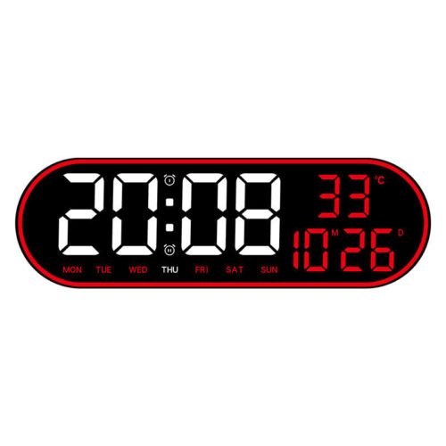 Large Screen LED Digital Wall Clock Temperature Date Alarm Electronic Clocks