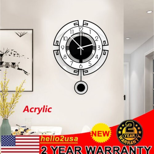 Large Swing Wall Clock Modern Nordic Living Room Silent Pendulum Wall Clock