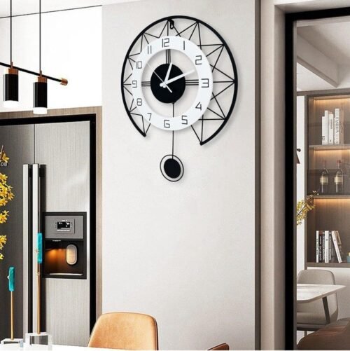 Large Swing Wall Clock Modern Nordic Living Room Silent Pendulum Wall Clock NEW
