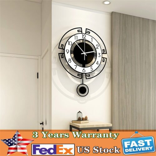 Large Swing Wall Clock Modern Nordic Living Room Silent Pendulum Wall Clock NEW
