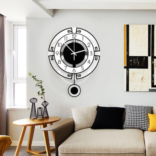 Large Swing Wall Clock Modern Nordic Living Room Silent Pendulum Wall Clock NEW