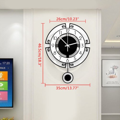 Large Swing Wall Clocks Modern Nordic Fashion Silent Pendulum Clock Living Room
