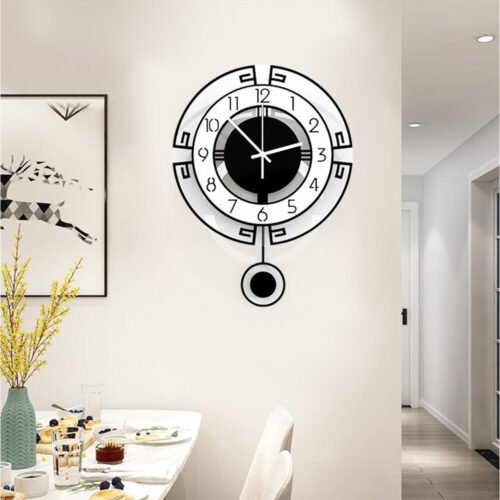 Large Swing Wall Clocks Modern Nordic Fashion Silent Pendulum Clock Living Room