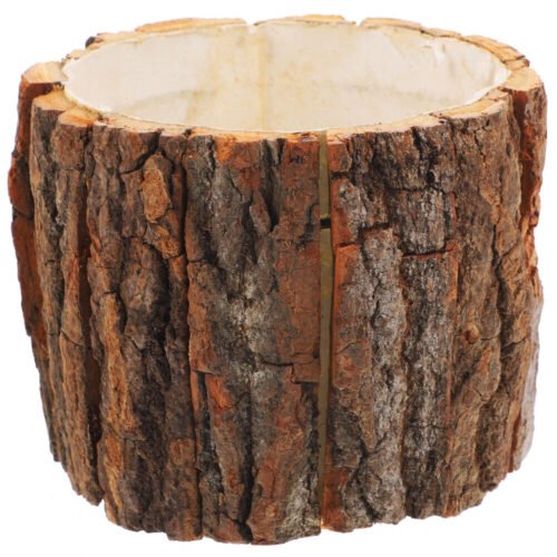 Large Tree Stump Planter Trunk Pot Jars Desk Decor Bark Fountain