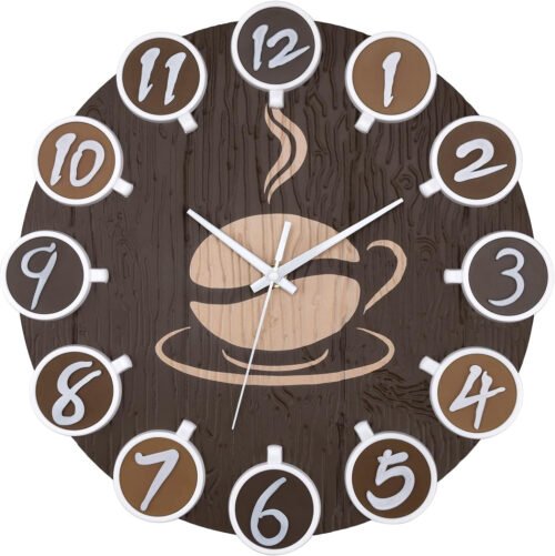 Large Wall Clock Battery Operated Analog Silent Non-Ticking 12.5 Inc..