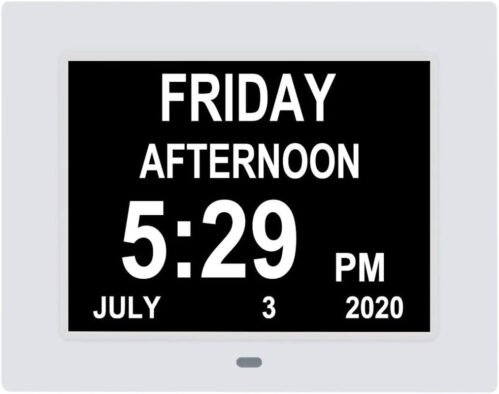 Large Wall Clock Dementia Clock for Seniors 4-Colors Large Display Digital Alarm