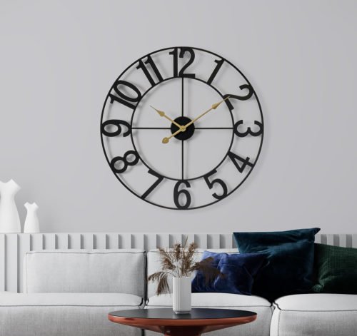 Large Wall Clock for Living Room Decor - Wall Clock for Kitchen - 24 Inch Big Wa