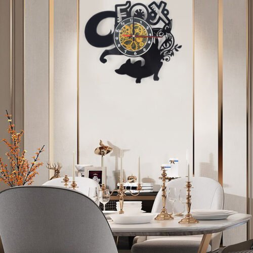 Large Wall Clock Modern Office Home Shop Art Decor Quartz Clock, Black, for Gift