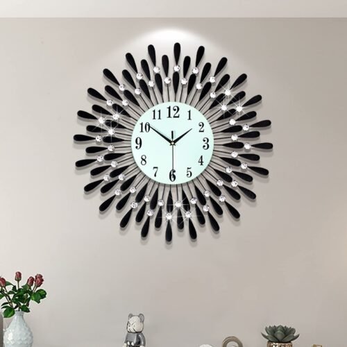 Large Wall Clocks for Living Room Decor Big Modern Silent Wall Clock Non-Tick...