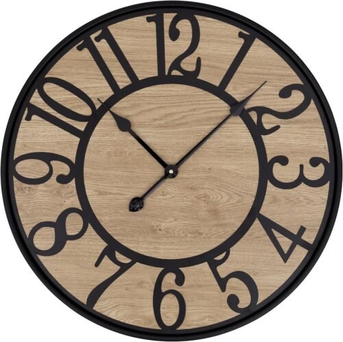 Large Wall Clocks Living Room Decor,Non Ticking Silent,Battery Operated