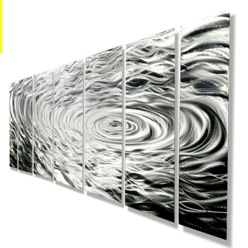 Large Wall Sculpture Metal Art Abstract Modern Etched Silver Decor. Jon Allen