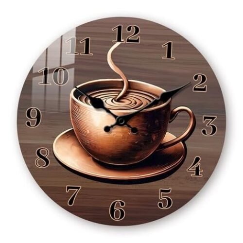 Large Wooden Clock for Living Room - Rustic Clock Battery 16 Inch Brown1