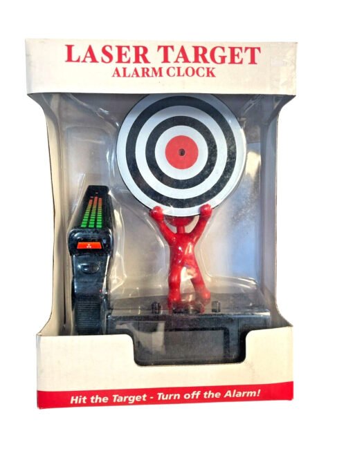 Laser Target Shooting Alarm Clock - Fun in the Morning! - NEW in Box