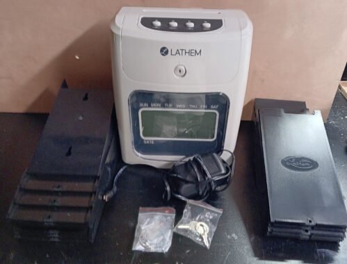LATHEM 400E Top-Feed Time Clock/NEW never Used