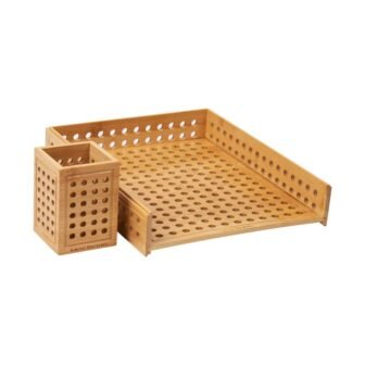 Lattice Collection, Paper Tray and Pen Cup Set, Office, Rayon from Bamboo,...