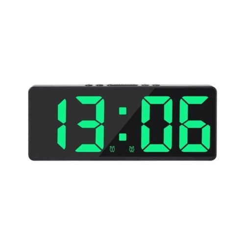 LED Clock Colourful Luminous Temperature Alarm Clock Creative Voice Control US