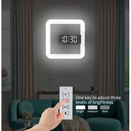 LED Digital 3D Table Wall Clock Color Changing Dimmer Alarm Snooze Home Decor