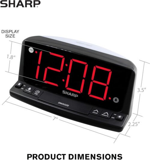 LED Digital Alarm Clock – Simple Operation - Easy to See Large Numbers, Built...