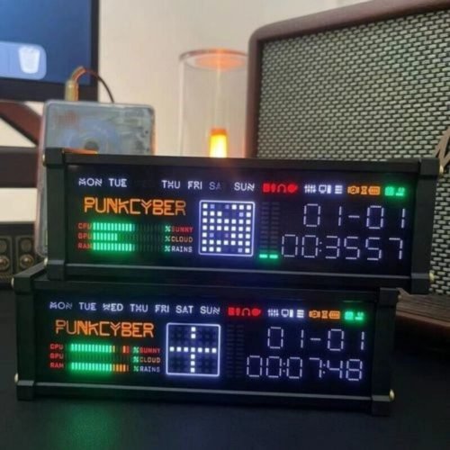 LED Digital Desk Clock Eleks WFD Retro Pseudo-Fluorescent Tube Clocks Wall clock