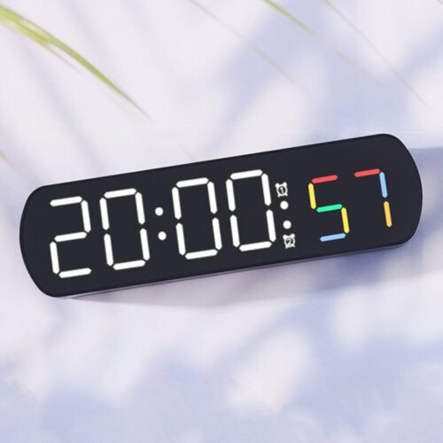 LED Projection Alarm Clock for Bedroom Multifunctional Travel