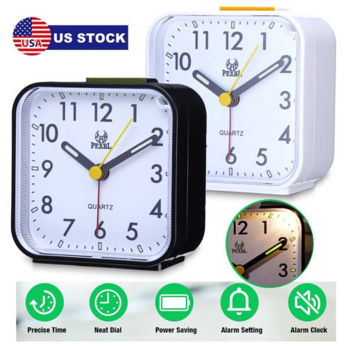 LED Snooze Alarm Clock Battery Operated Backlight Desk Bedside Table Home Decor