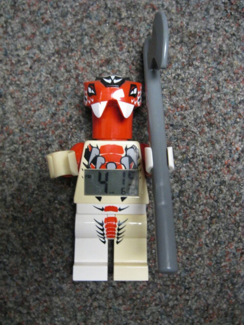 Lego Ninjago Clock NINJAGO Fang Suei 9 ” Clock/Alarm Clock Working W battle ax image