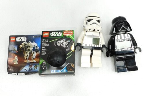 LEGO Star Wars Darth Vader & Storm Trooper Minifigure Alarm Clocks w/ Bonus Sets