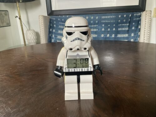 LEGO Star Wars Storm Trooper Digital Alarm Clock Moveable 9" Figure *Tested*