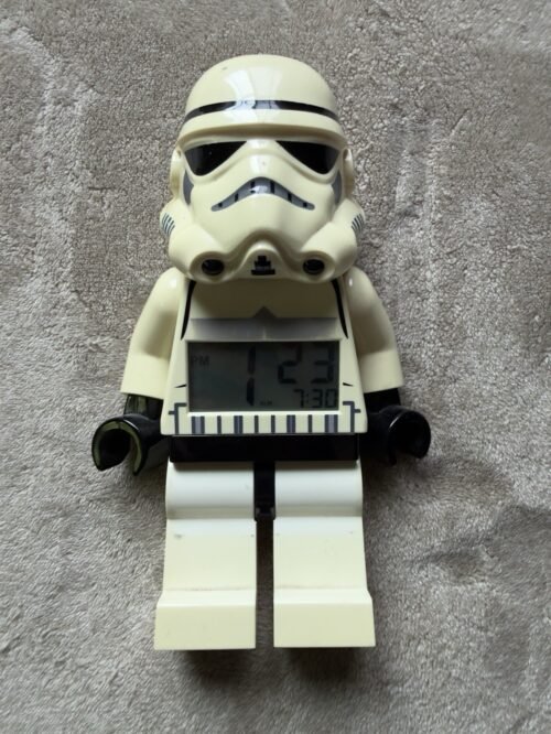 LEGO Star Wars Storm Trooper Digital Alarm Clock Moveable 9" Figure *Tested*