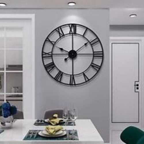 LEIKE Large Modern Metal Wall Clocks 60CM / 24 Inch Assorted Sizes , Colors