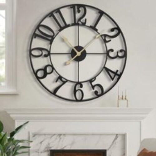 LEIKE Large Modern Metal Wall Clocks 60CM / 24 Inch Assorted Sizes , Colors