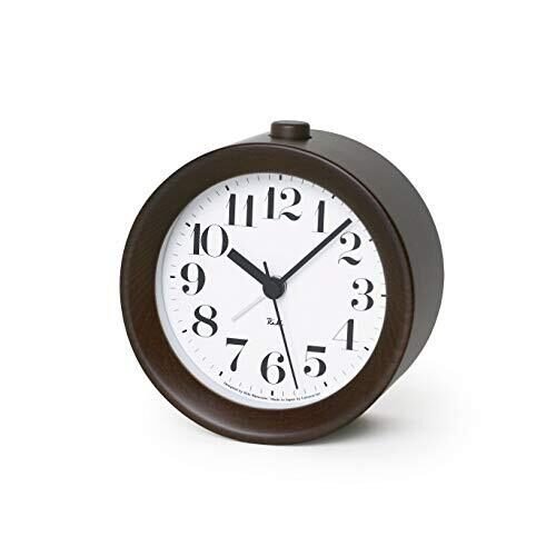 Lemnos Alarm Clock RIKI ALARM CLOCK Brown WR09-15 BW Lemnos
