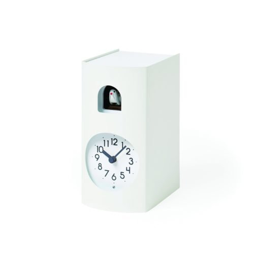 Lemnos Cuckoo Clock Analog Bockoo White Steel GF17-04 WH For table and wall