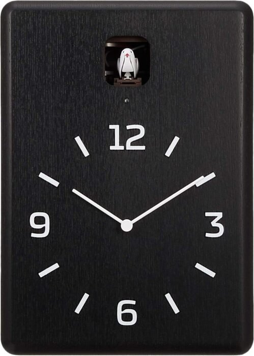 Lemnos Cuckoo Clock Analog Natural Wood Kuku Black CUCU LC10-16 BK