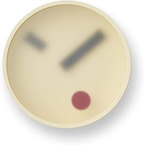 Lemnos Kehai Analog Wall Clock in Yellow Aluminum & Glass 130mm Diameter