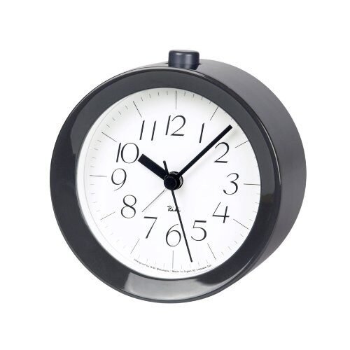 Lemnos RIKI ALARM CLOCK Alarm Clock Gray WR09-14 GY Table Clock Japan