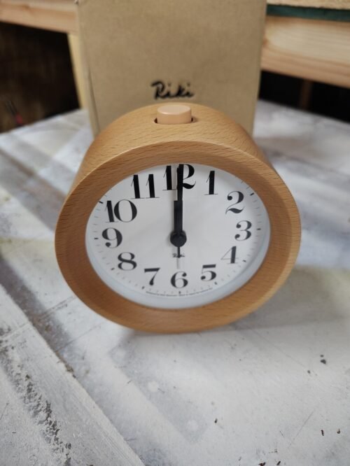 Lemnos RIKI ALARM CLOCK Alarm Clock Natural WR09-15NT Table Clock Japan