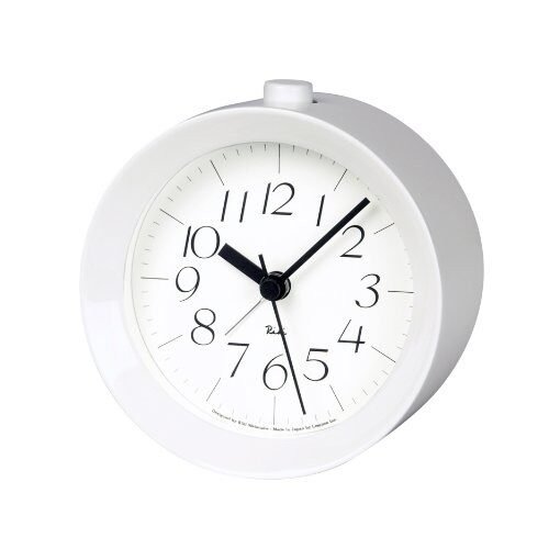 Lemnos RIKI ALARM CLOCK Alarm Clock White WR09-14 WH Table Clock Japan