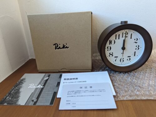 Lemnos RIKI ALARM CLOCK Brown WR09-15 BW Table Clock Japan