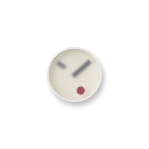 Lemnos Wall Clock Analog Kehai Stucco Aluminum White KM22-01 WH Lemnos Diameter