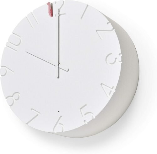 Lemnos Wall Clock Carved Cucu Cuckoo Clock White 13.7" Japan NEW