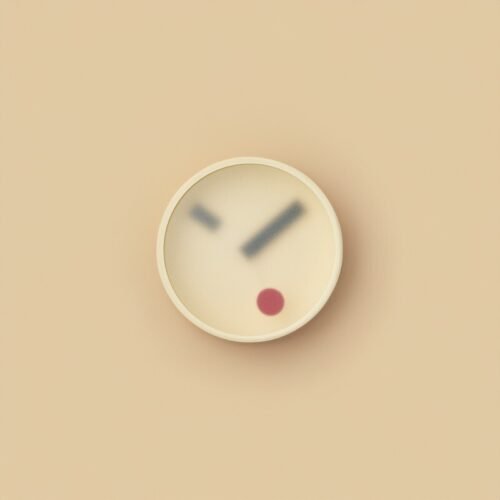 Lemnos Wall Clock kehai KM22-01 YE Yellow 130x55mm New