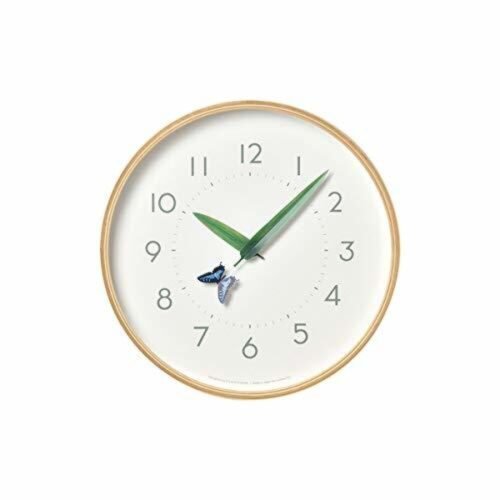 Lemnos Wall Clock SUR18-16 AGEHA White Swallowtail Butterfly Analog SHIPNOW