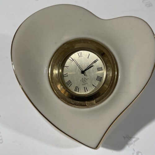 LENOX Heart Shaped Porcelain Clock