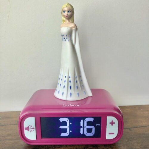 Lexibook — Kids Disney Frozen Elsa Digital Table Alarm Clock — LIGHTS & Sounds