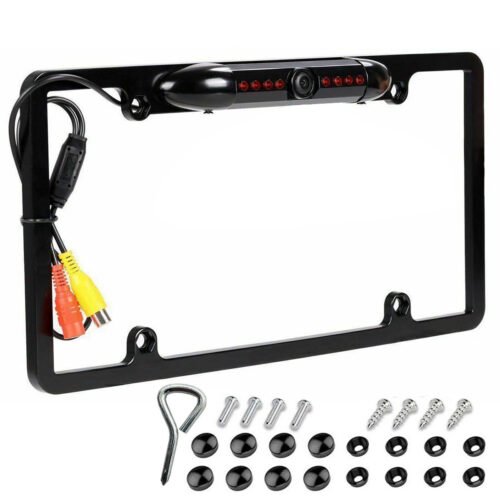 License Plate Metal Frame Rear View Backup Camera CMOS HD LED / 2PCS Metal Frame